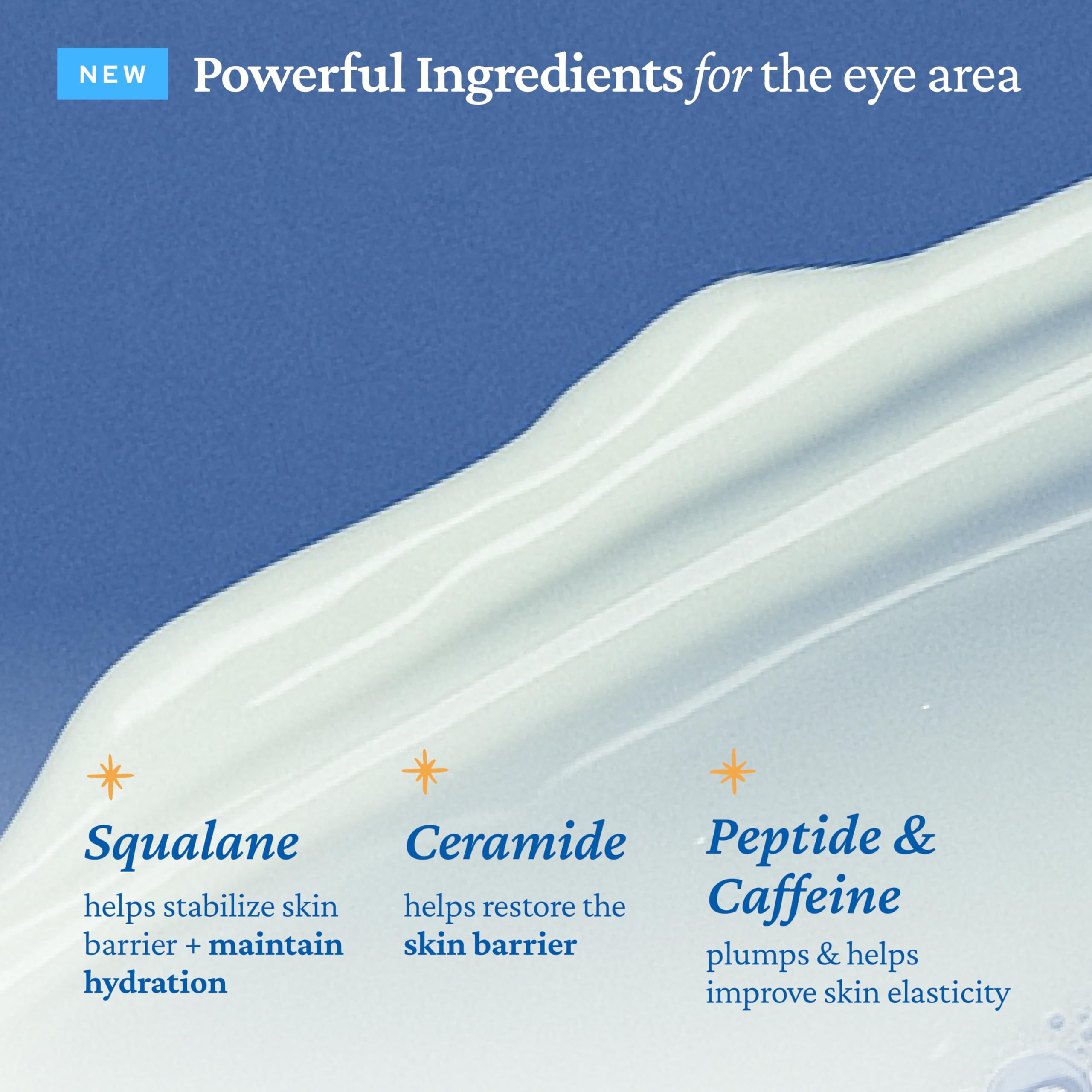 belif Peptide Eye Bomb ingredient label emphasizing peptides, ceramide, squalane for clarity
