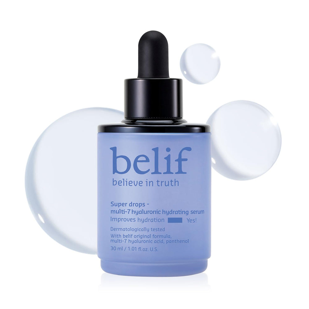 belif bottle front view showing product and brand for clear identification