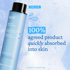 belif product on hand being patted in to show lightweight layering benefit