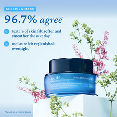 belif application on hand showing spreadable gel and quick absorption benefit