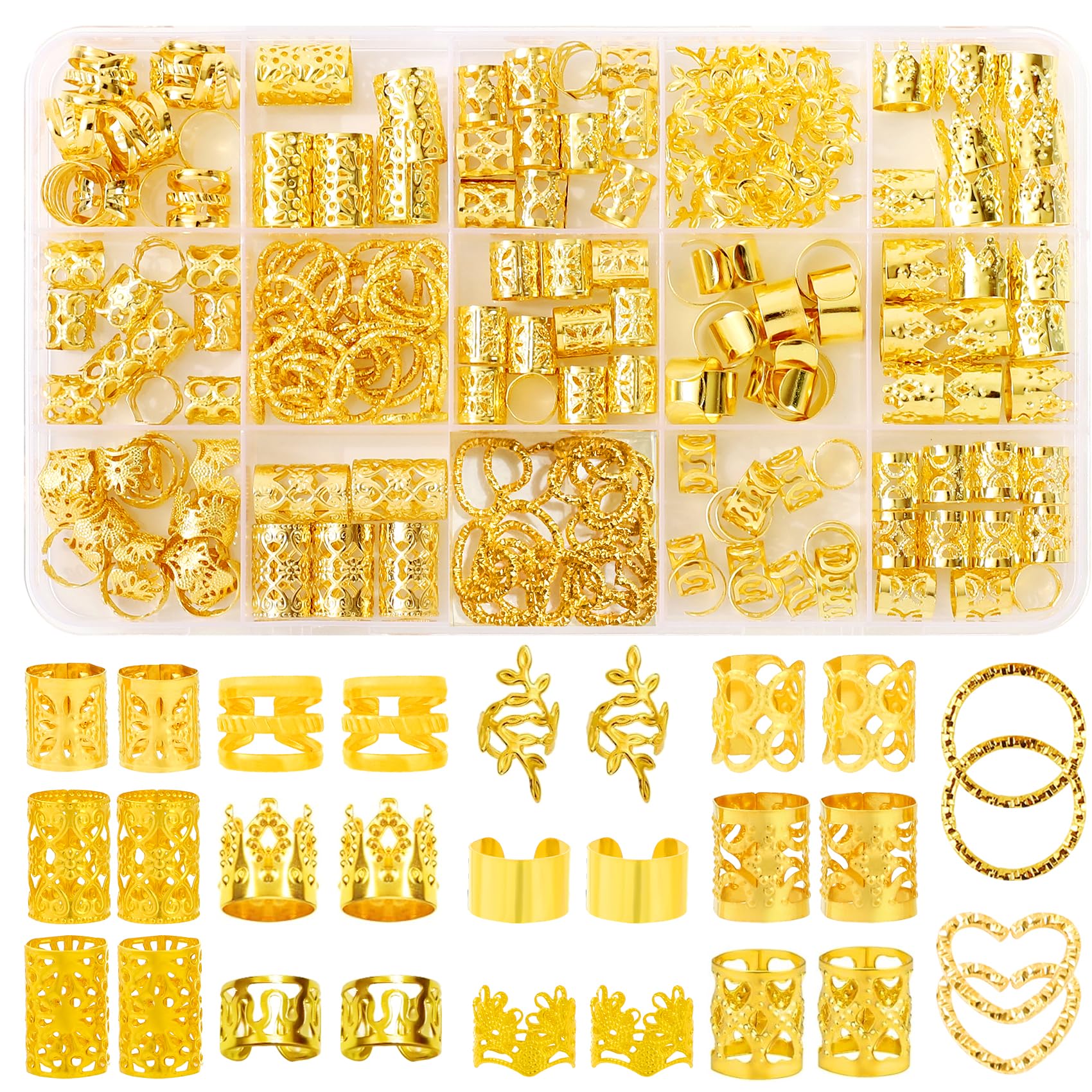Belinreli front packaging showing full 190-piece kit and clear storage box benefits organization