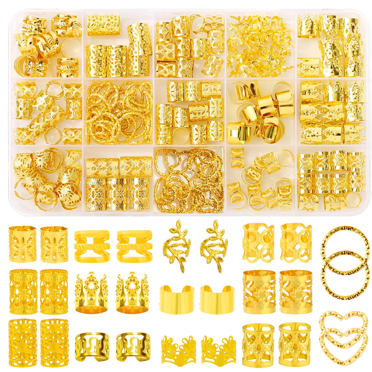 Belinreli front packaging showing full 190-piece kit and clear storage box benefits organization