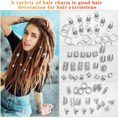 Belinreli rings fitted on braids demonstrating secure, decorative hold