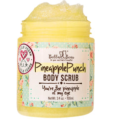 Bella and Bear front jar view showing travel-size and pineapple scent benefit