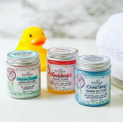 Bella & Bear open jar with whipped texture highlighting creamy lather for soft skin