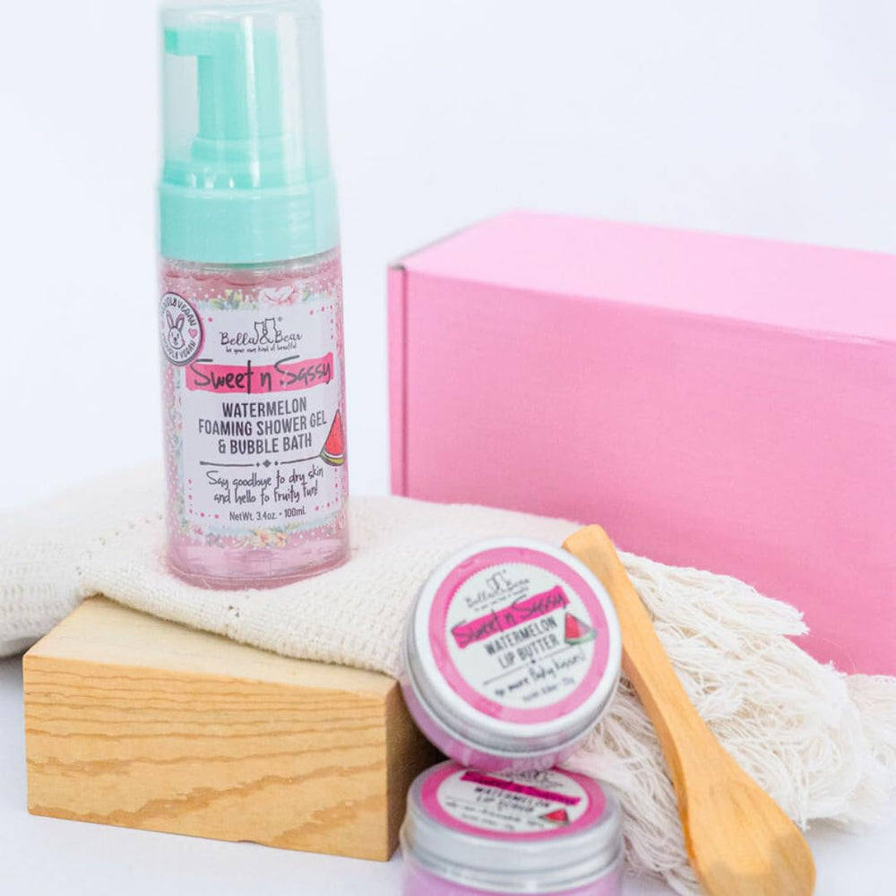 Bella and Bear tube in purse for on-the-go lip care convenience
