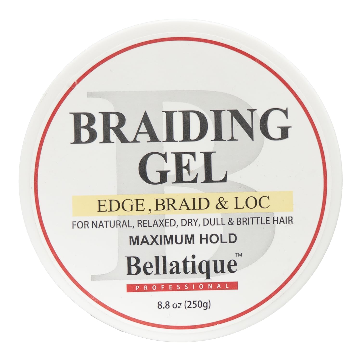 BELLATIQUE used on braids demonstrating strong, lasting hold