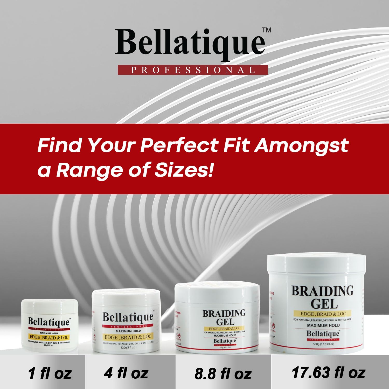 BELLATIQUE model with polished hair showcasing styled finish