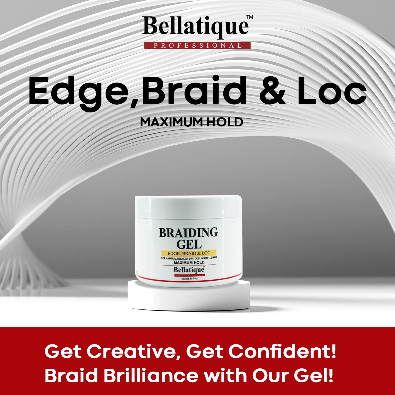 BELLATIQUE smoothing locs for sleek, defined finish