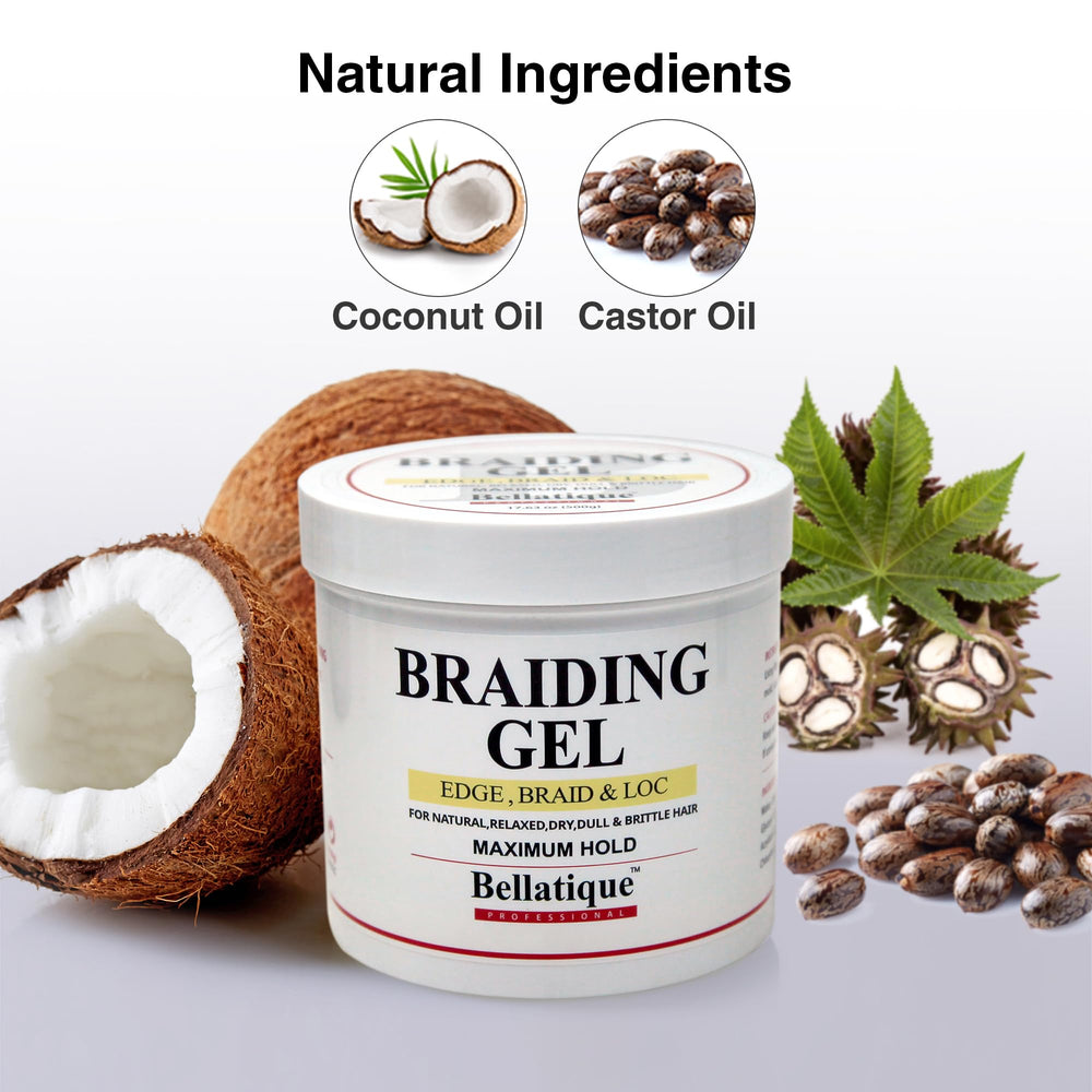 BELLATIQUE after styling showing high shine on hair and no residue