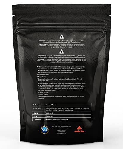 Belle Chemical closeup of fine coconut activated charcoal powder texture for smooth blending