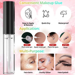 BELLEBOOST dual-end brush and tweezer for precise gem placement benefit