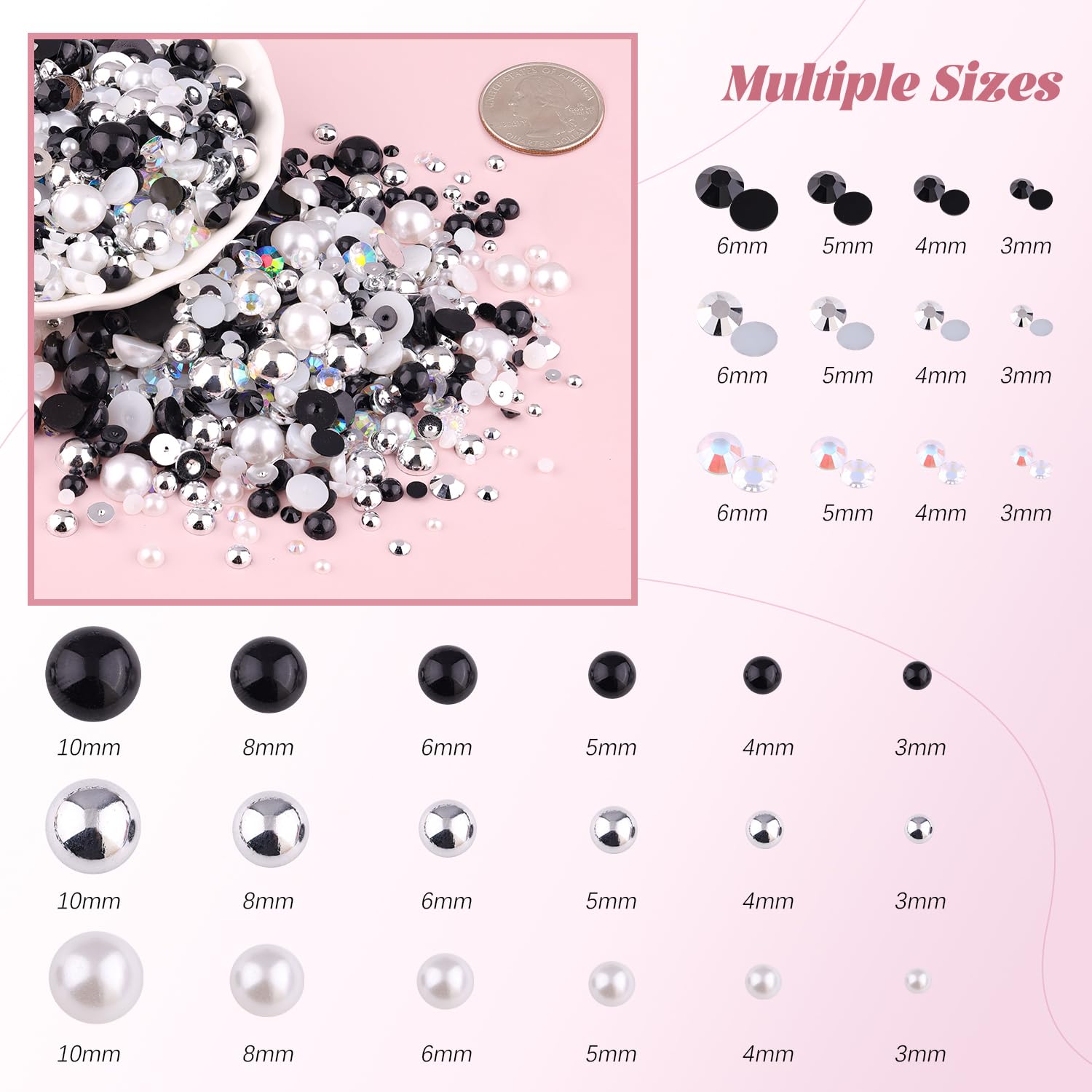 BELLEBOOST black rhinestone close detail with AB reflection, shows high sparkle impact