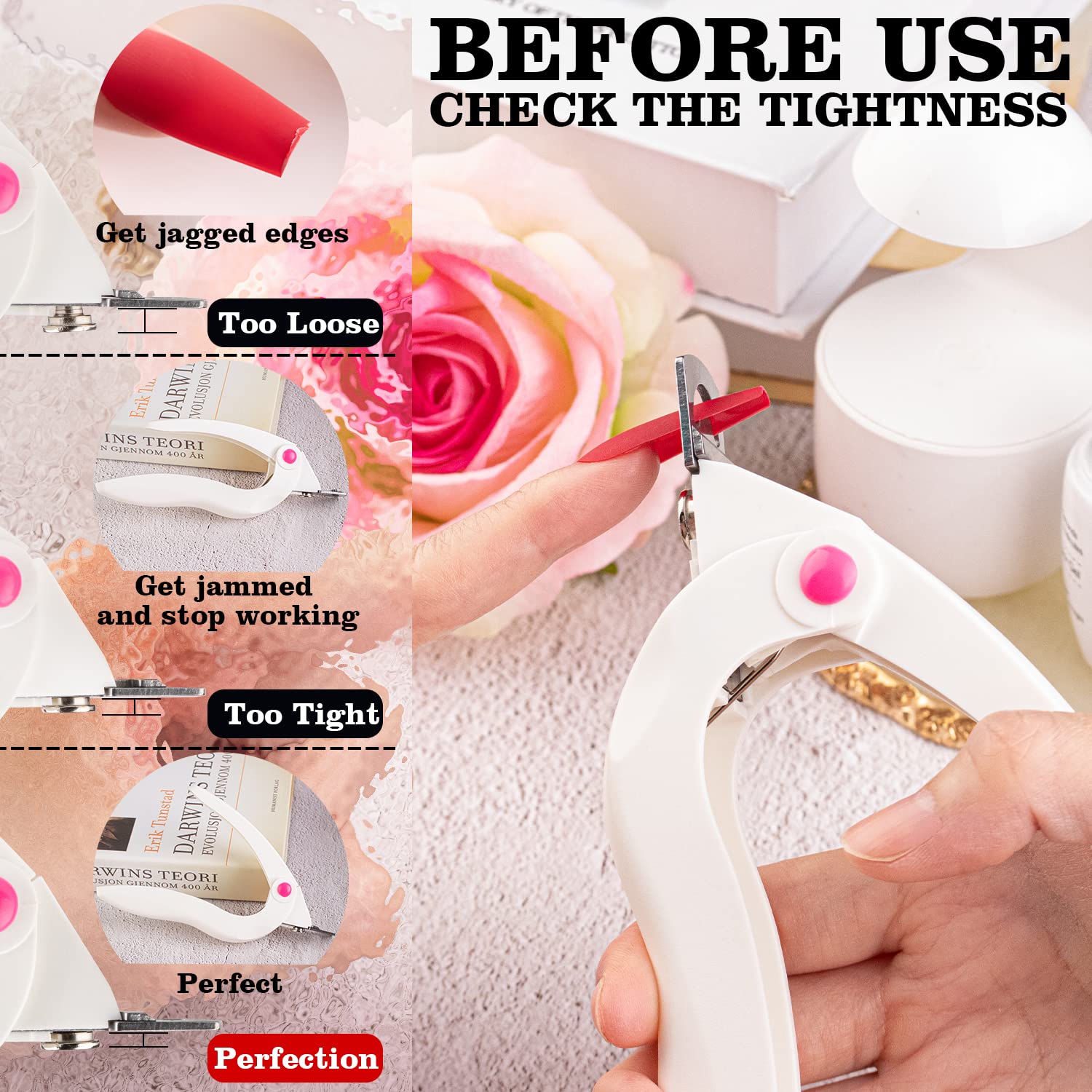 BELLEBOOST catcher tray with trimmed tips, keeps workspace clean and tidy