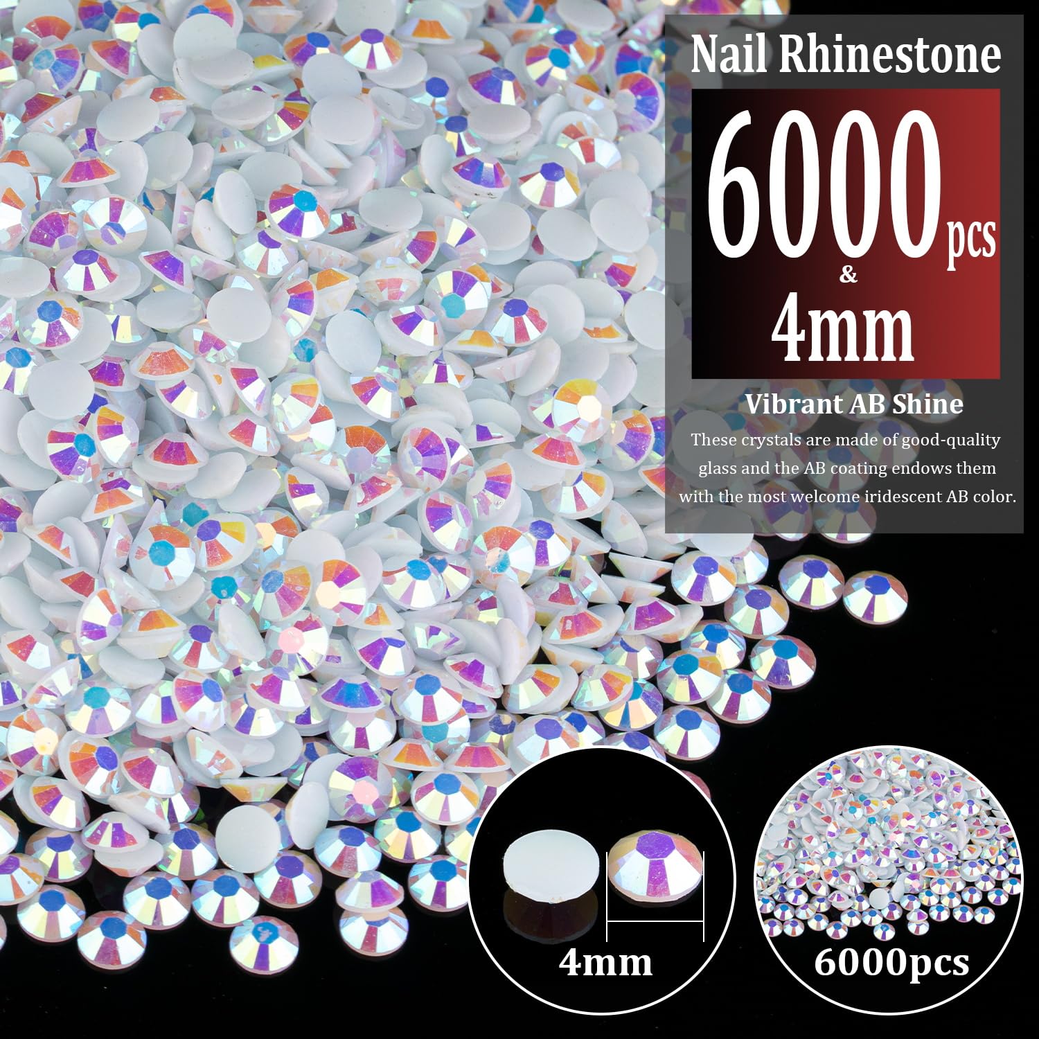 BELLEBOOST close-up of faceted jelly rhinestone detail highlighting reflective AB sparkle