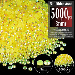 BELLEBOOST close-up of faceted 3mm jelly rhinestones showing sparkle and AB iridescence benefit