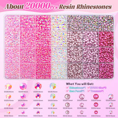 BELLEBOOST close-up of pink rhinestone facets highlighting bright, durable multi-angle sparkle