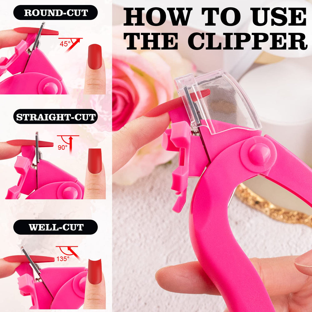 BELLEBOOST rotating dial sizer in use ensuring consistent artificial nail length every time