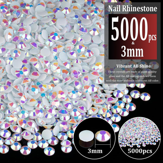 BELLEBOOST close-up facets of a 3mm resin rhinestone revealing bright iridescent sparkle