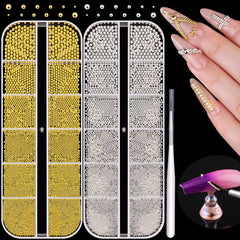BELLEBOOST front box display showing gold and silver bead variety and organized storage benefit