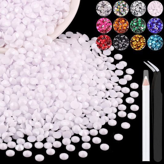 BELLEBOOST front packaging showing 4000pcs white rhinestones and included tools, instant supply benefit