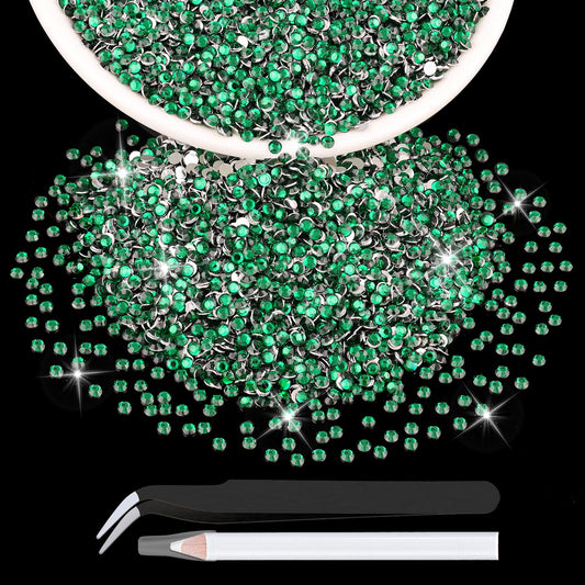 BELLEBOOST front packaging showing dark green rhinestones and included tools, useful for bulk projects