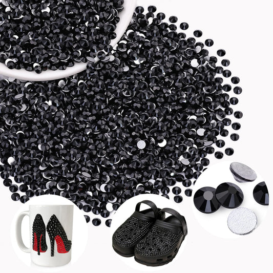 BELLEBOOST front packaging of 5000 jet black SS6 rhinestones showing quantity benefit