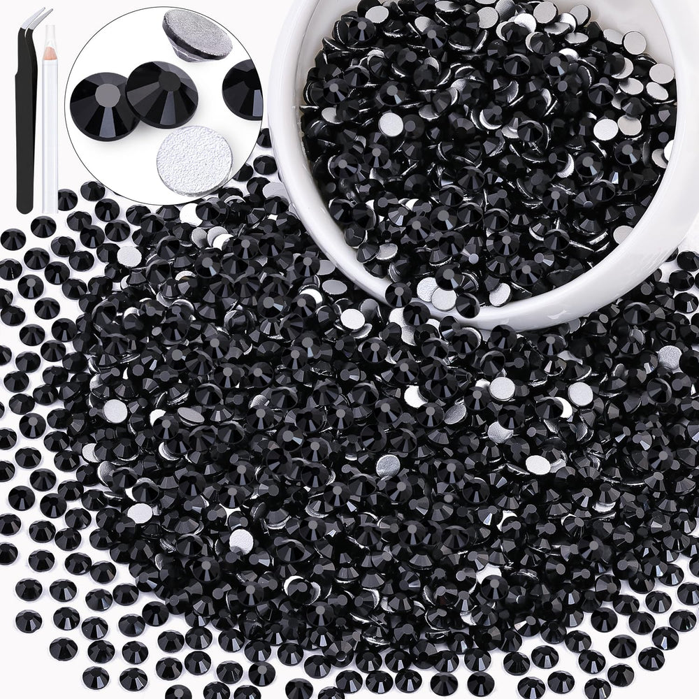 BELLEBOOST front packaging showing 3000pcs jet black rhinestones and tools, instant craft-ready supply