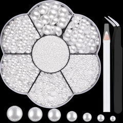 BELLEBOOST front view of pearl kit showing 6000 pieces and included tools for ready use