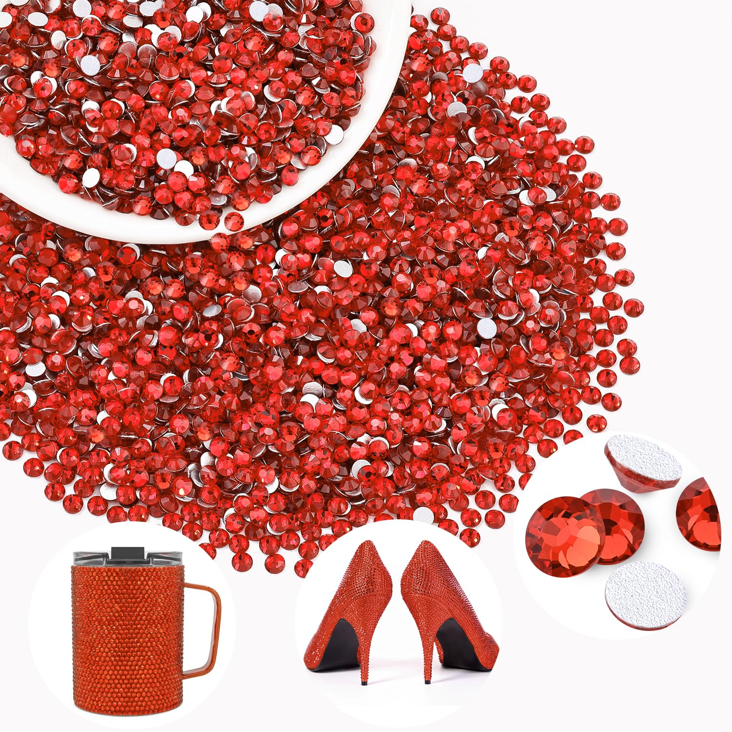 BELLEBOOST front pack showing 2000 SS12 red rhinestones for crafting