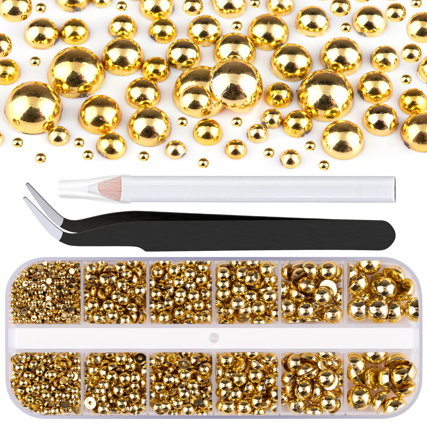 BELLEBOOST front packaging showing organized gold pearls and tools for fast selection