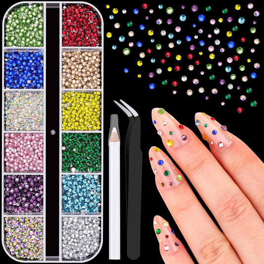 BELLEBOOST front packaging showing organized multicolor rhinestones and tools, easy selection