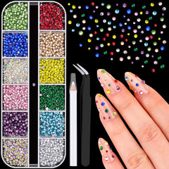 BELLEBOOST front packaging showing organized multicolor rhinestones and tools, easy selection
