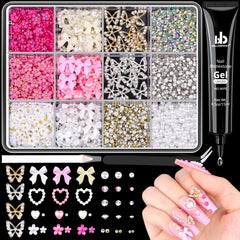BELLEBOOST front packaging showing full nail charm set for convenient styling