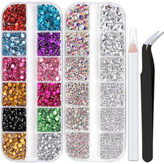 BELLEBOOST front packaging showing full rhinestone kit and tools, clear organization benefit