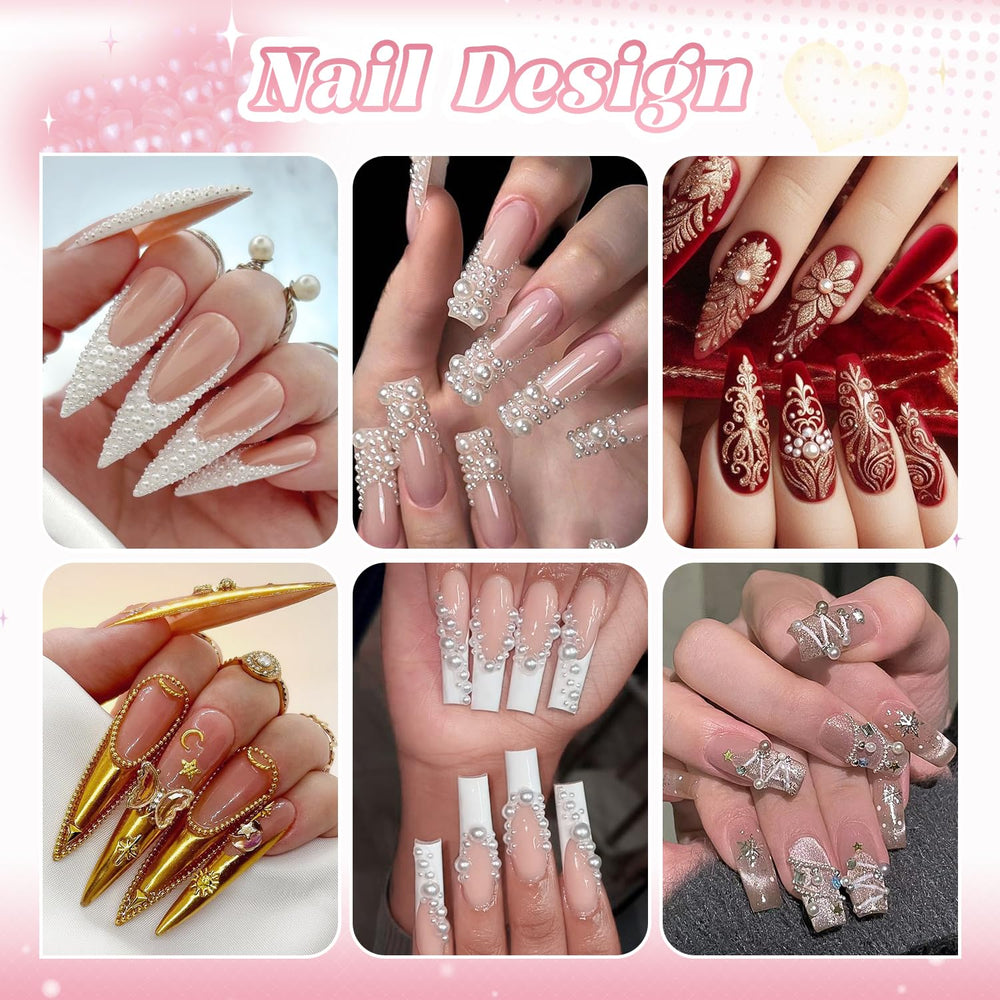 BELLEBOOST application using tweezers to place pearls for precise manicure detail