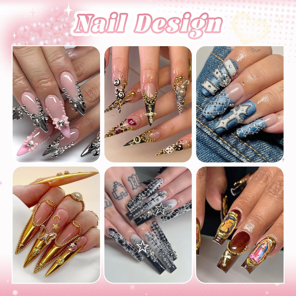 BELLEBOOST using tweezers to place beads, precision for clean nail art