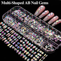 BELLEBOOST mixed-shape bedazzling gems tray with diverse shapes for custom looks