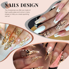 BELLEBOOST applied rhinestones on an accent nail showcasing jewel finish