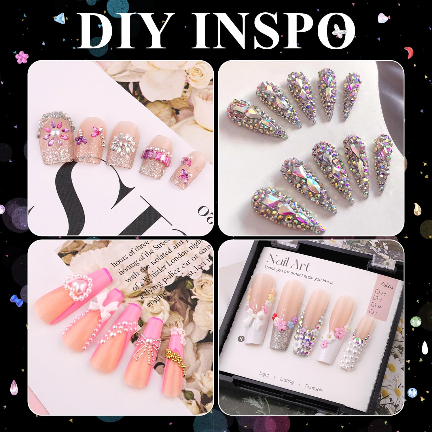 BELLEBOOST finished nail design on hand showcasing how charms enhance manicures