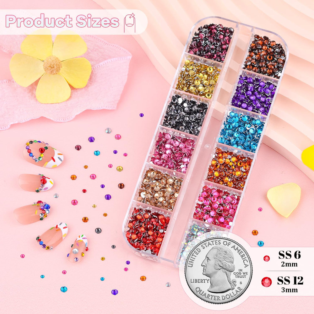 BELLEBOOST open organizer grid keeping rhinestones neatly separated