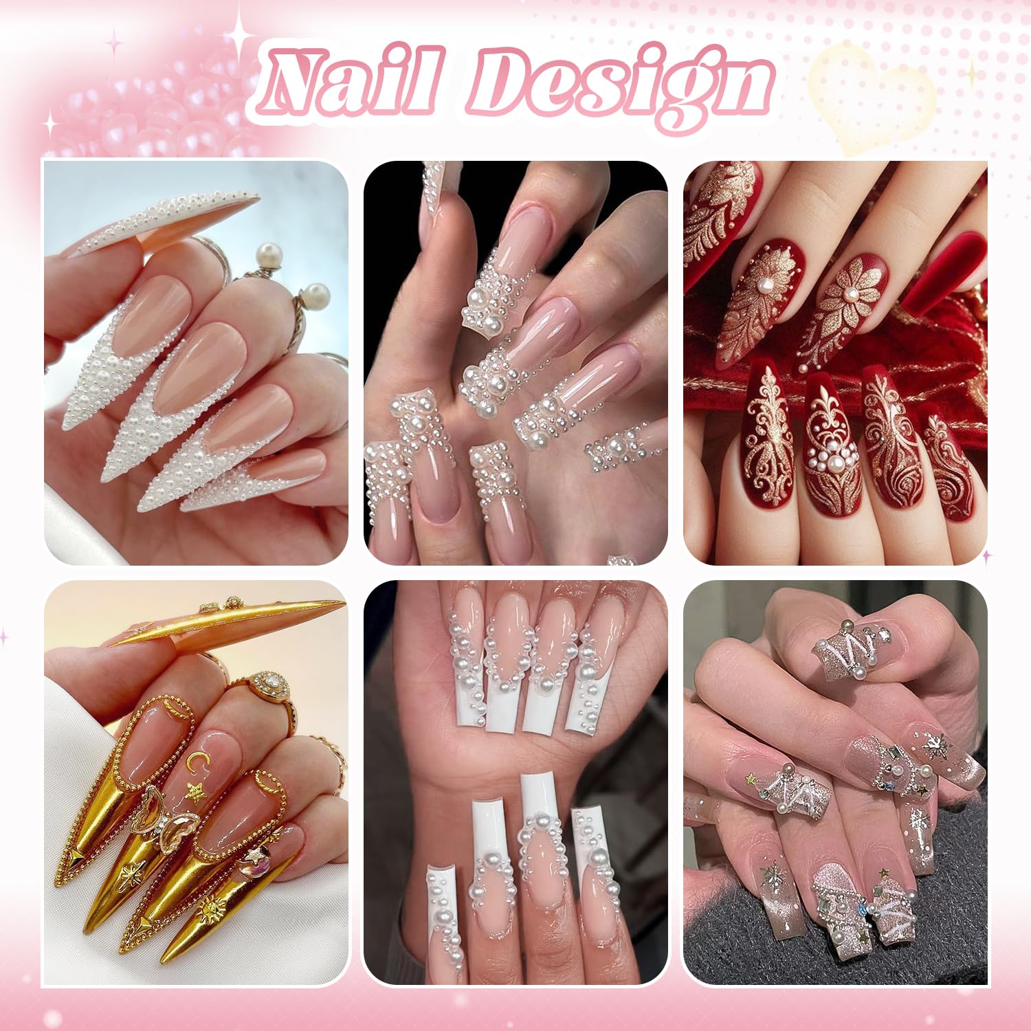 BELLEBOOST pearls and beads arranged on an acrylic tip for design inspiration