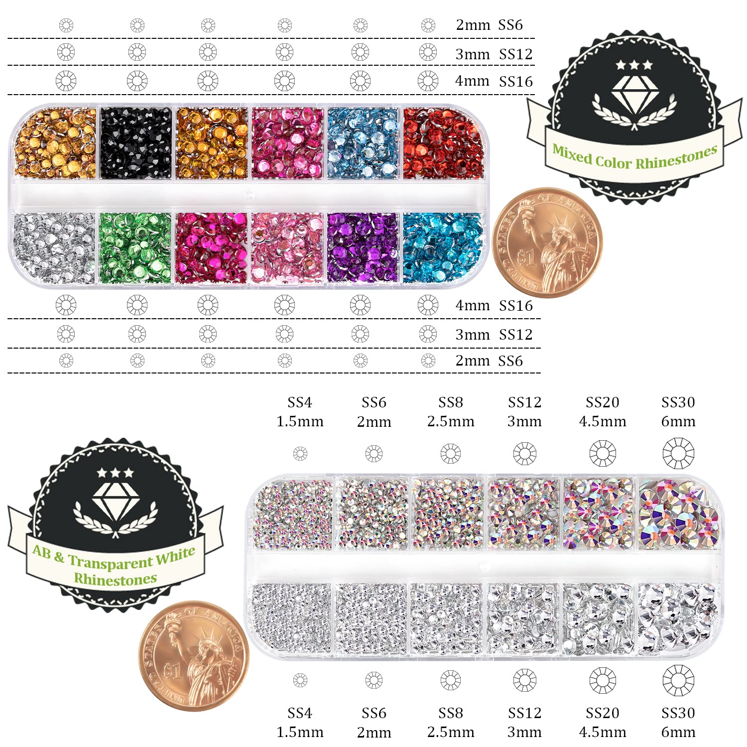 BELLEBOOST picker pencil and tweezers beside gems, improved placement control benefit
