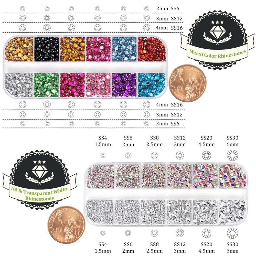 BELLEBOOST picker pencil and tweezers beside gems, improved placement control benefit