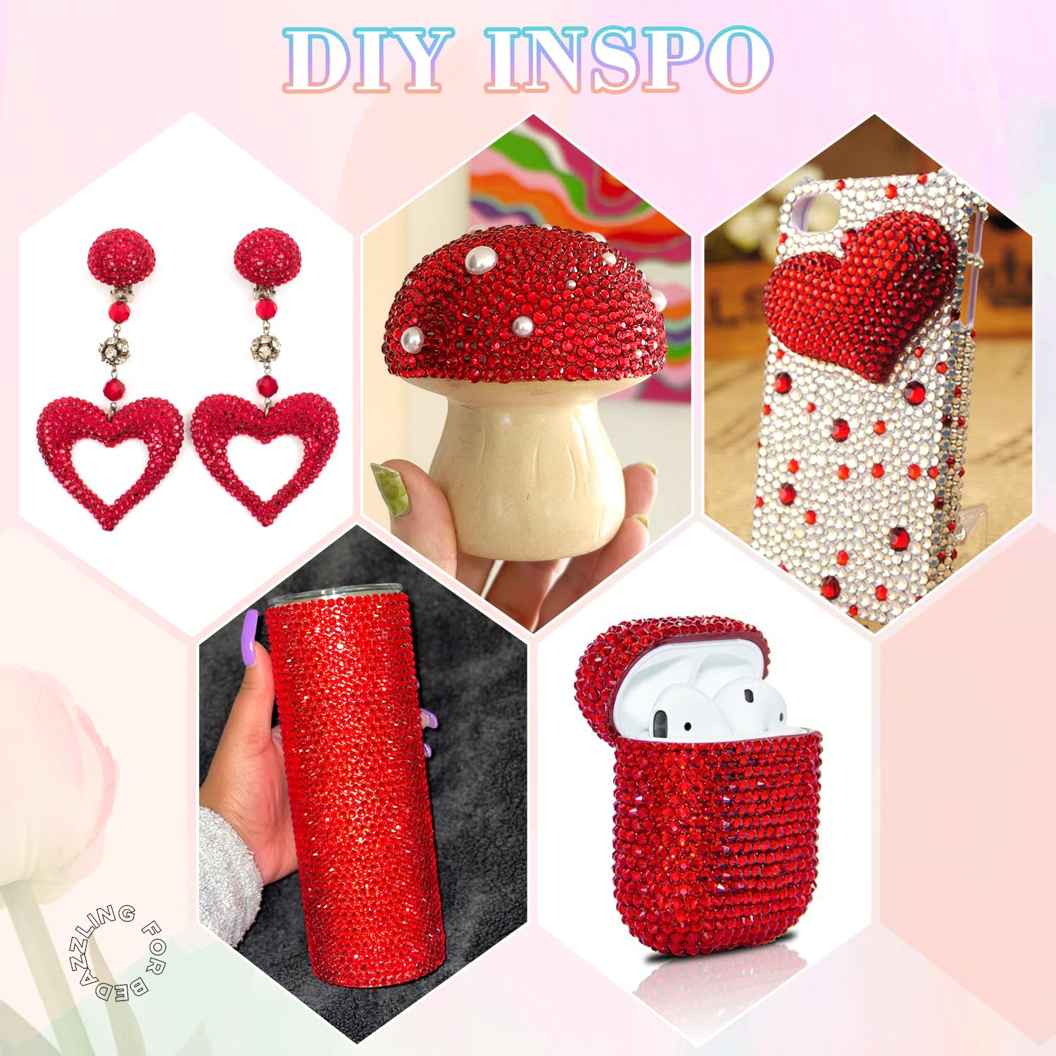 BELLEBOOST rhinestones bedazzling a tumbler, durable decorative finish