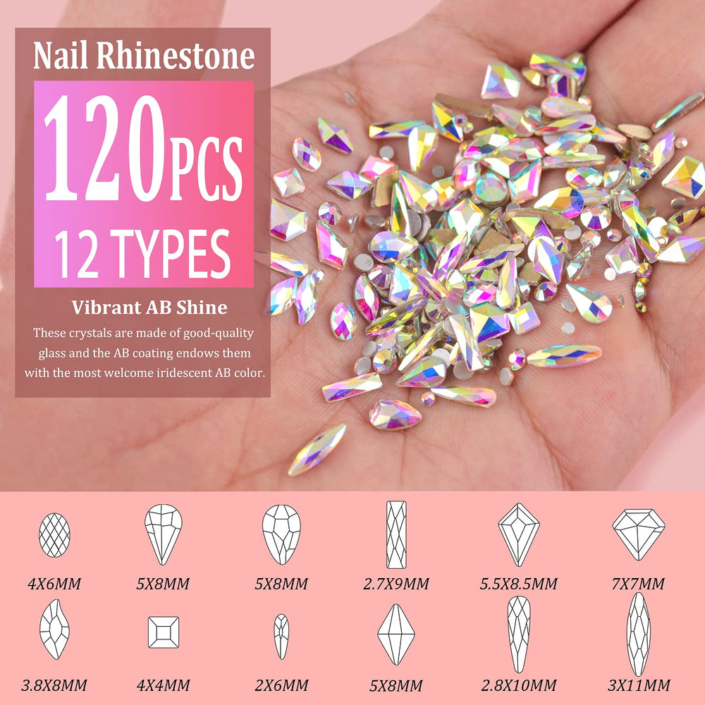 BELLEBOOST mixed round and shaped crystals close-up showing iridescent shine and variety