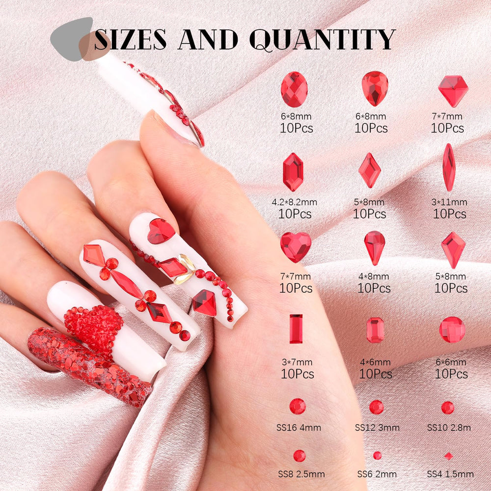 BELLEBOOST spread of multi shapes and sizes displaying variety for creative nail designs