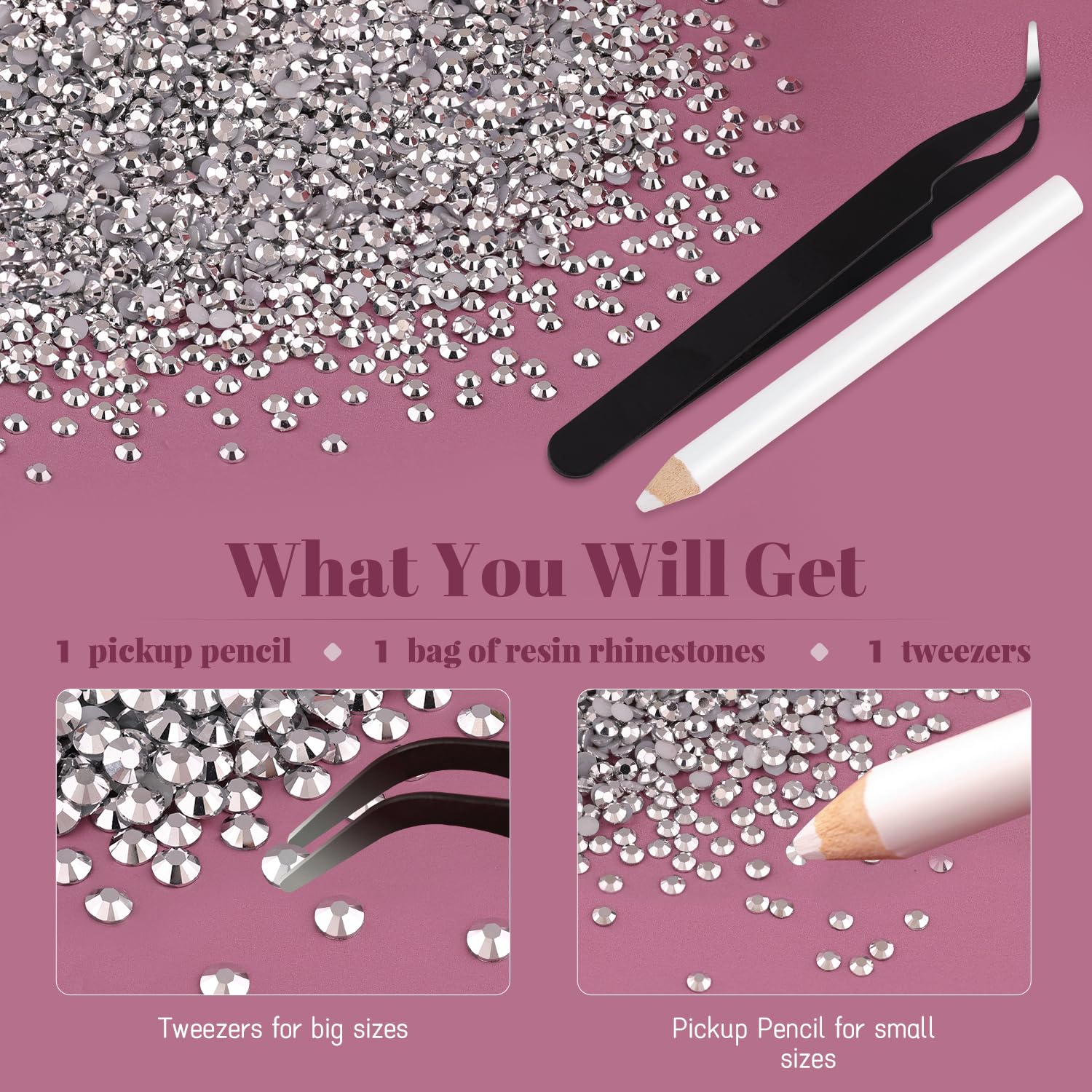BELLEBOOST 2mm rhinestone beside ruler for scale and accurate size reference