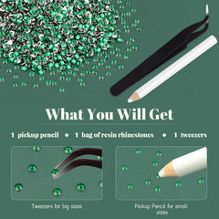 BELLEBOOST spread of dark green gems on black background showcasing color depth and sparkle