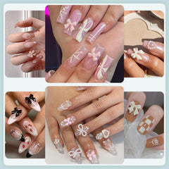 BELLEBOOST pink and white star heart moon charms detail for playful themed manicures
